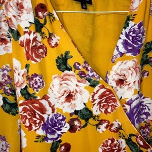 Mustard floral dress
